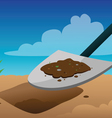 Shovel digging vector image