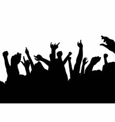 Hands in the air vector image