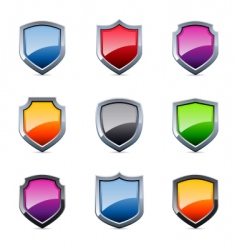 Shield icons vector image