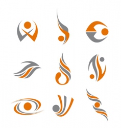 Set of abstract symbols vector image