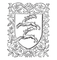 Deer heraldry vintage engraving vector image