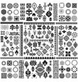 Floral filigree Elements set vector image