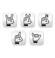 Hand gestures signals and signs vector image