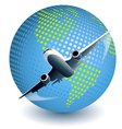 Plane globe vector image