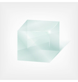 Glass cube vector image