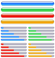 Loading progress bars vector image