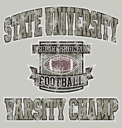 Football Varsity champ vector image