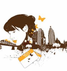 City girl vector image