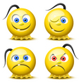 Smiley icons vector image