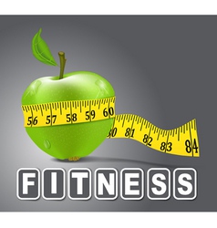 Fitness apple vector image