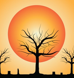 Dead tree with stub vector image