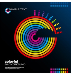 Abstract rainbow circles background vector image