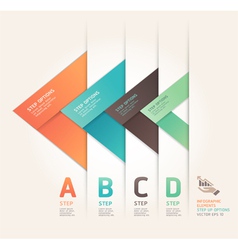 Abstract arrow step options origami style vector image