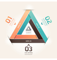 Modern infinite triangle origami vector image