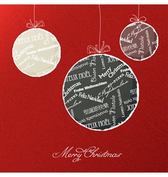 Xmas balls background vector image