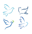 Birds flying vector image