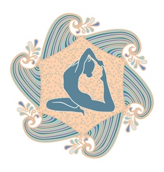 Summer yoga vector image