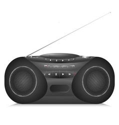Radio cassette recorder with CD player vector image