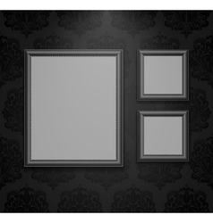 Empty frames on the wall vector image