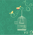 Birds cage vector image