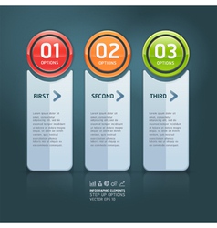 Colorful options banner template vector image