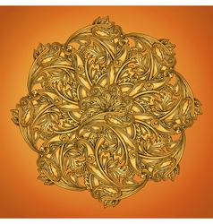 Indian henna round lace vector image