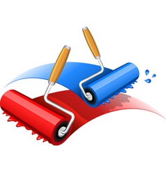 Paint rollers vector image