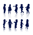 Silhouettes - children vector image