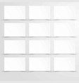 Empty blank paper with white rectangle posters vector image
