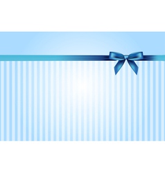 Blue background with bow vector image