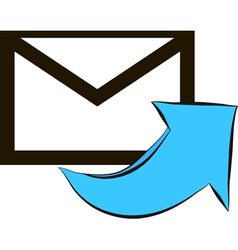 Email text message design over white vector image