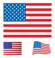 Usa flag set vector image