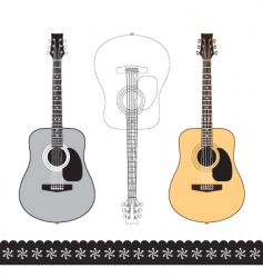 Acoustic guitar vector image