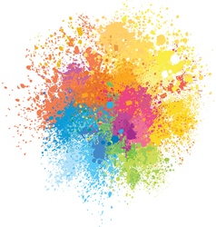 Color background of paint splashes vector image