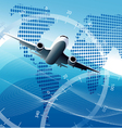 Plane background vector image