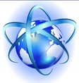 Spinning globe logo vector image
