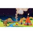 Overnight Camp vector image