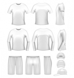 White men's clothing set vector image