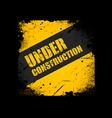 Grunge Under construction texture background vector image