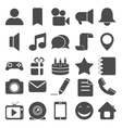 Social and media icons vector image