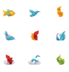 Abstract nature elements vector image