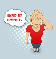 Woman gesturing vector image