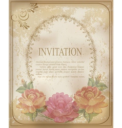 Vintage invitation background vector image