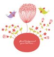 Stylized floral frame vector image