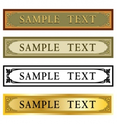 Art Nouveau nameplate vector image