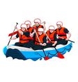 Rafting team vector image
