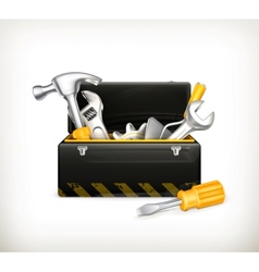 Black toolbox vector image