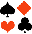 Poker Card Suites vector image