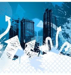 Grunge city design vector image