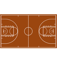 Basketball field vector image